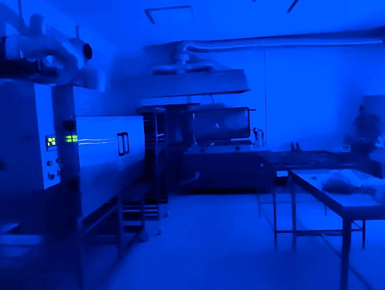 Our production room during UV treatment